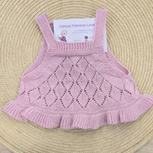 Top para bebé de hilo "Rosa maquillaje"