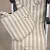 Colchoneta universal + Bolso "Rayitas beige" 2