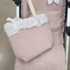 Colchoneta universal + Bolso "Waffle rosa" 1
