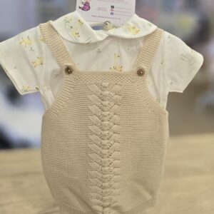 Conjunto 2 piezas hilo "Beige-Patitos"