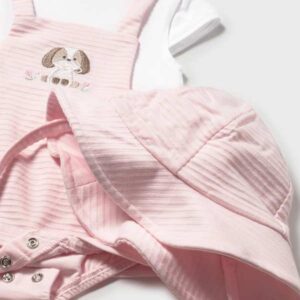 Vestido peto simulado con gorrito Mayoral "Perrito rosita" 9
