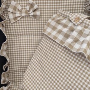 Colchoneta universal "Vichy Beige" 7