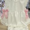 Conjunto blusa + cubrepañal "Lazos vichy rosa" 1