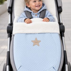Saco Universal para Silla de Paseo Mayoral – Pelo Suave y Polipiel con Estampado de Topitos