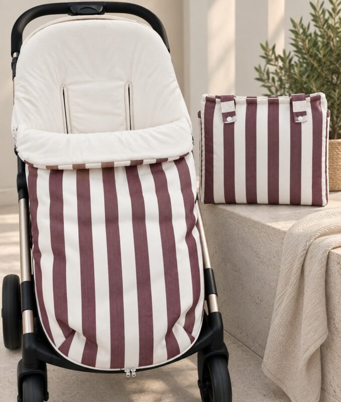 WhatsApp Image 2026-09-10 at 12.25.34 (3) Saco Universal para Silla de Paseo – Rayas Granate y Blanco 6