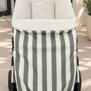 💚 Saco Universal para Silla de Paseo – Rayas Verde y Blanco 5 💚 Saco Universal para Silla de Paseo – Rayas Verde y Blanco 9