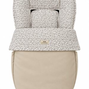 Saco de bebé floral en tonos taupe con polipiel beige ACH by Chary Rodriguez 4 Saco de bebé floral en tonos taupe con polipiel beige ACH by Chary Rodriguez 8