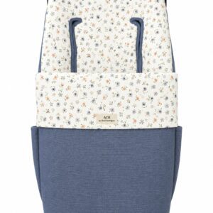 Saco para carrito de bebé Azul Grisáceo con Estampado Floral | ACH by Chari Rodríguez 9