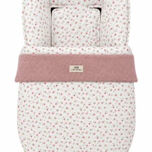 Saco para Carrito de Bebé Rosa Empolvado con Estampado Floral | ACH by Chari Rodríguez 5 Saco para Carrito de Bebé Rosa Empolvado con Estampado Floral | ACH by Chari Rodríguez 9