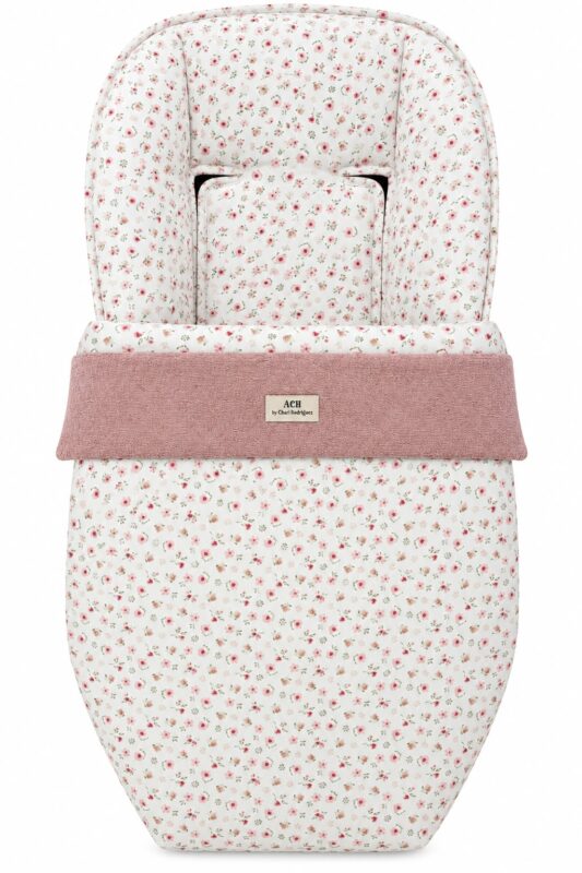 WhatsApp Image 2026-09-11 at 11.12.17 (1) Saco para Carrito de Bebé Rosa Empolvado con Estampado Floral | ACH by Chari Rodríguez 6