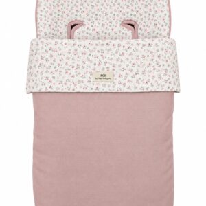Saco para Carrito de Bebé Rosa Empolvado y Floral | ACH by Chari Rodríguez 9