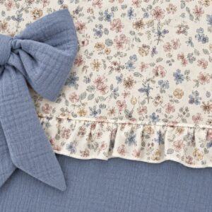 🌸 Pack Saco + Bolsito Flores Azul 4 🌸 Pack Saco + Bolsito Flores Azul 8