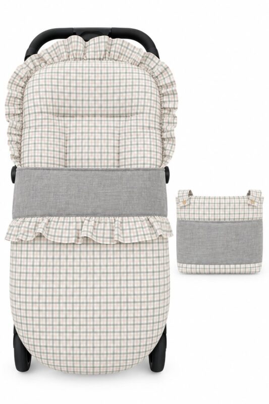 WhatsApp Image 2026-09-11 at 12.55.37 (4) Saco de bebé desenfundable + bolso panera a juego – Rosa y Gris 6
