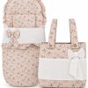 🌸 Saco de Capazo Floral Rosa con Bambula Blanca 1 🌸 Saco de Capazo Floral Rosa con Bambula Blanca 1
