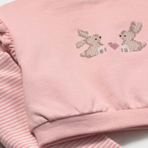 Conjunto de Bebé Niña Rosa con Sudadera de Volantes y Conejitos 4 Conjunto de Bebé Niña Rosa con Sudadera de Volantes y Conejitos 7