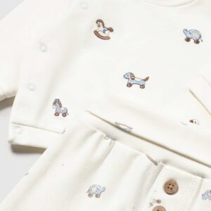 Conjunto de Bebé Niño Mayoral Crudo con Sudadera y Pantalón Estampado de Juguetes 4 Conjunto de Bebé Niño Mayoral Crudo con Sudadera y Pantalón Estampado de Juguetes 9
