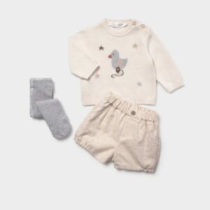 Conjunto Bebé Niño Mayoral Crudo con Jersey de Patito y Short 3 Conjunto Bebé Niño Mayoral Crudo con Jersey de Patito y Short 6