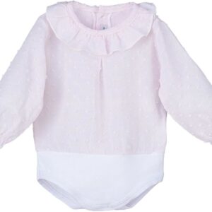 Body Camisa Plumeti rosa Calamaro