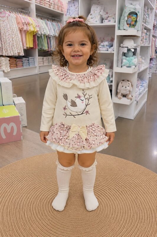 i270007 Conjunto de niña «Pajarito» 🐦🌸 3