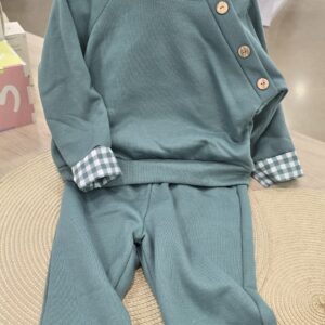 Conjunto de niño «Vichy» en verde agua 💚 4 Conjunto de niño «Vichy» en verde agua 💚 7