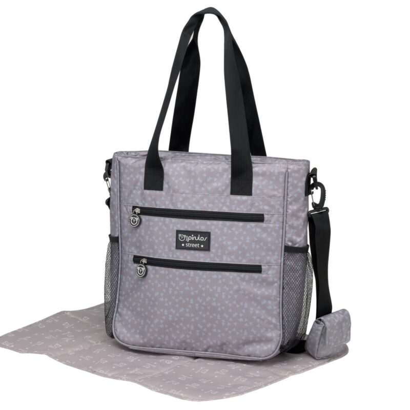 i270033-2 Bolso talega Street – Gris con detalles celestes 💙 5