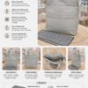 Bolso talega de bebé en polipiel gris claro 2 Bolso talega de bebé en polipiel gris claro 2