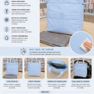 Bolso organizador para bebé en color azul celeste 4 Bolso organizador para bebé en color azul celeste 7