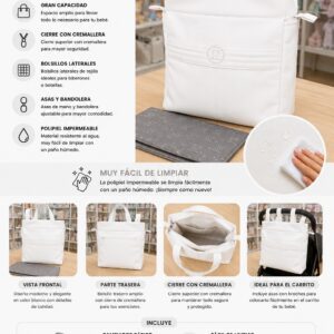 Bolso organizador para bebé en color blanco 4 Bolso organizador para bebé en color blanco 7