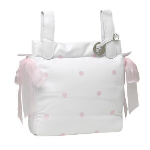 BOLSO ORGANIZADOR PARA CARRITO – DISEÑO TOPITOS ROSA 🤍🌸