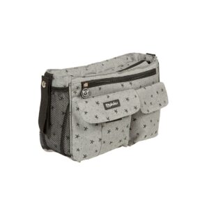 Bolso Organizador con varios compartimentos gris con estrellas 9