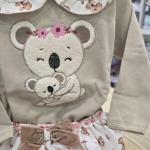 Conjunto de niña con sudadera y braguita falda de koalas 5 Conjunto de niña con sudadera y braguita falda de koalas 9