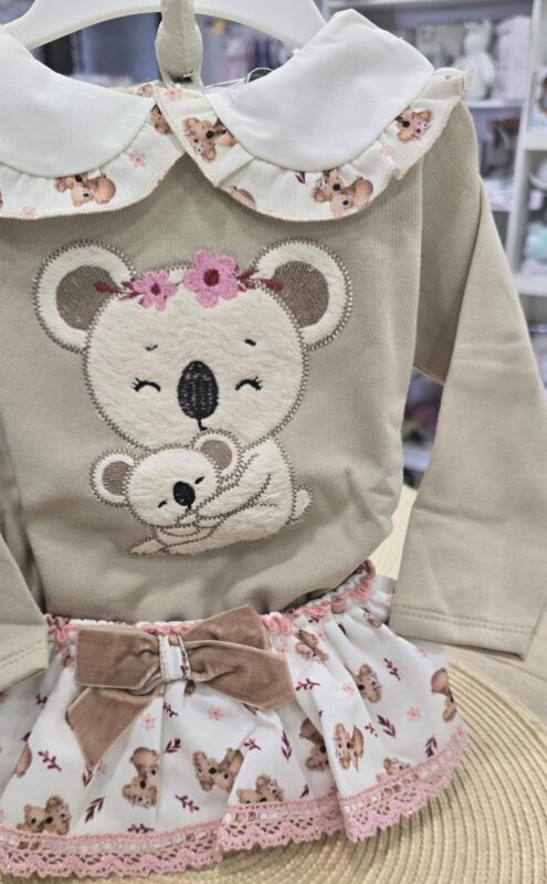 i270109-2 Conjunto de niña con sudadera y braguita falda de koalas 6