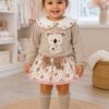 Conjunto de niña con sudadera y braguita falda de koalas 2 Conjunto de niña con sudadera y braguita falda de koalas 2