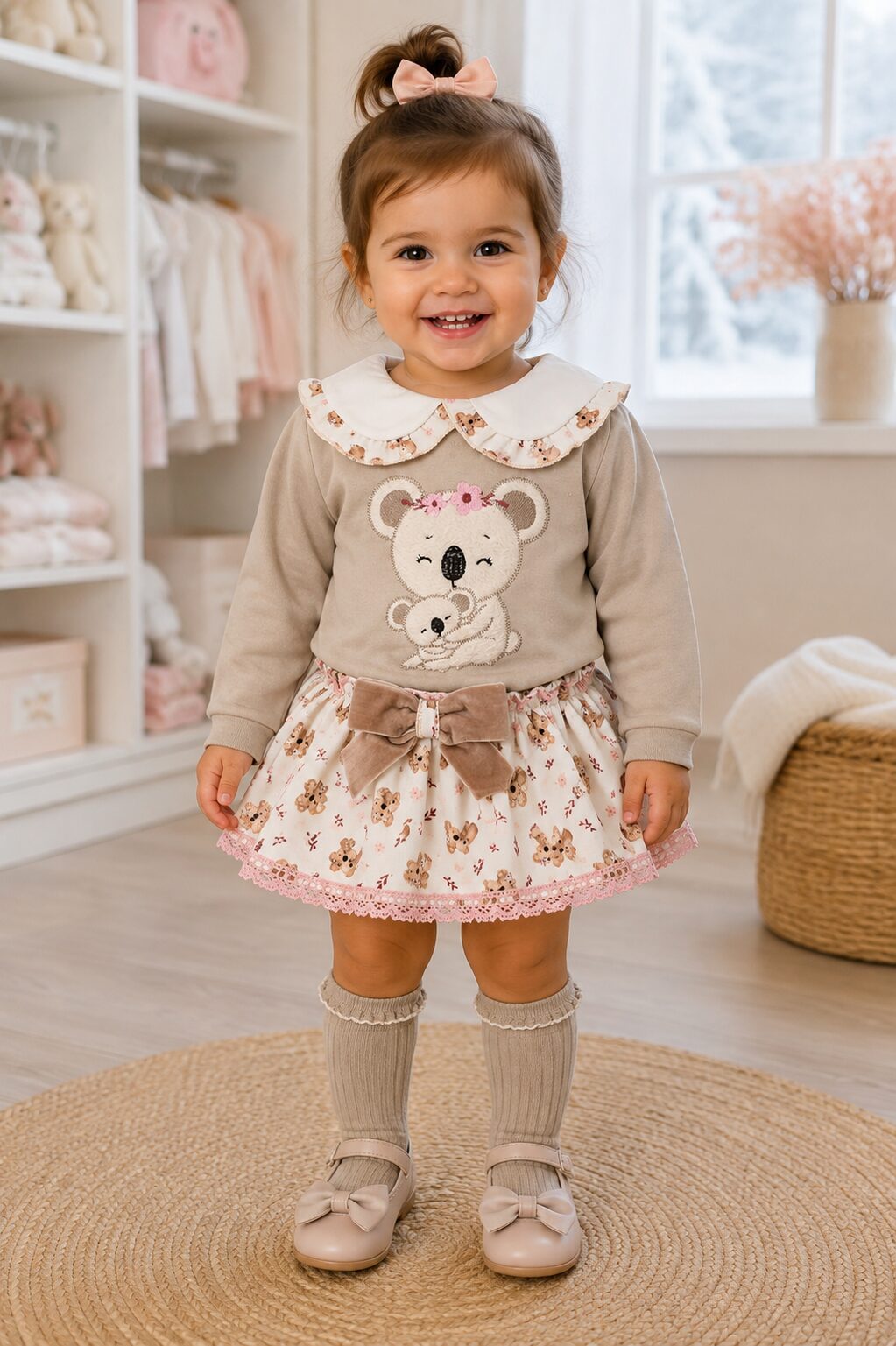 i270109-3 Conjunto de niña con sudadera y braguita falda de koalas 3