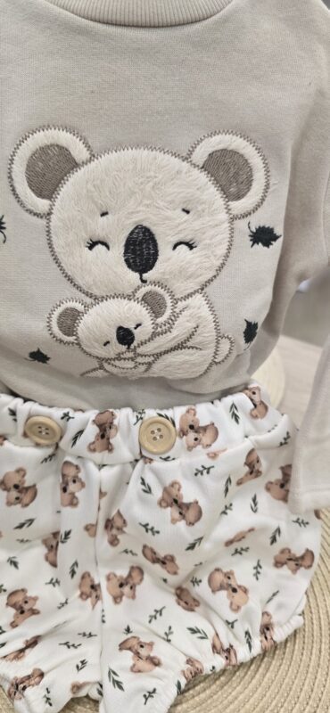 i270110-2 Conjunto infantil de niño con sudadera y pantalón corto de koalas 6