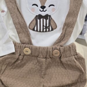 Conjunto infantil de camiseta y peto con zorro 5 Conjunto infantil de camiseta y peto con zorro 9
