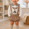 Conjunto infantil de camiseta y peto con zorro 2