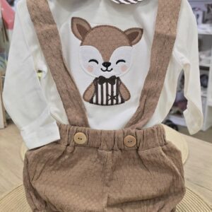 Conjunto infantil de camiseta y peto con zorro 4 Conjunto infantil de camiseta y peto con zorro 8
