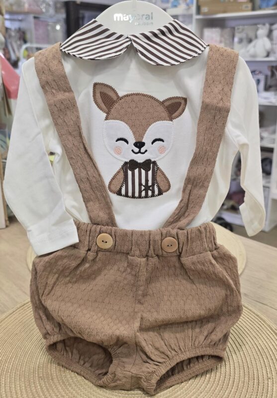 i270111 Conjunto infantil de camiseta y peto con zorro 5