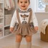 Conjunto de niña con camiseta y falda de zorrita 2 Conjunto de niña con camiseta y falda de zorrita 2