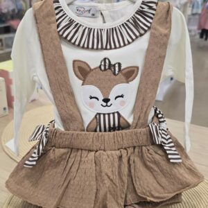 Conjunto de niña con camiseta y falda de zorrita 8
